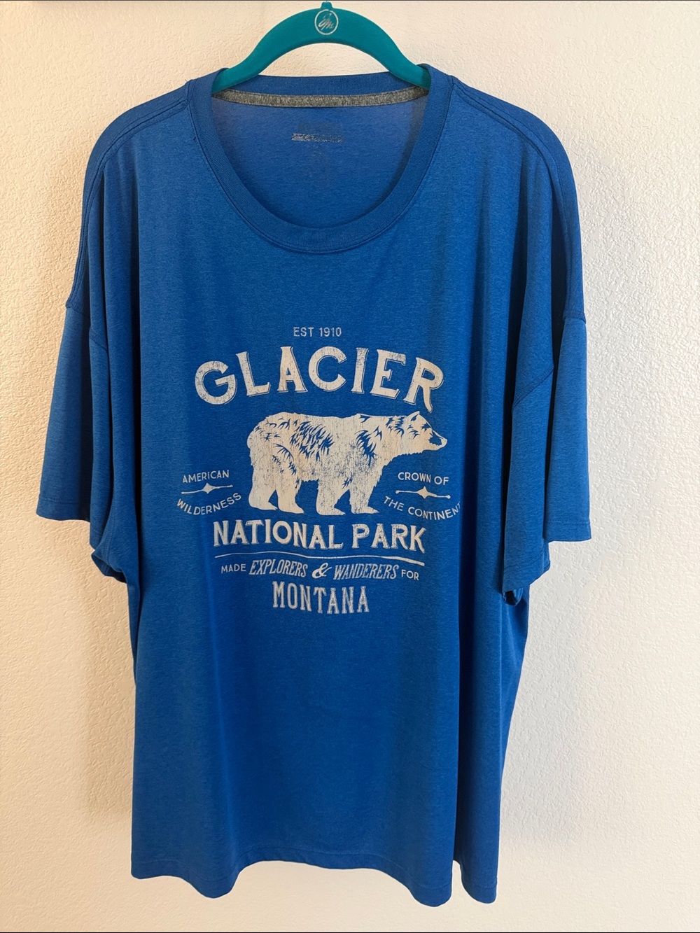 Glacier National Park Montana Blue Graphic Tee - Picture 1 of 4